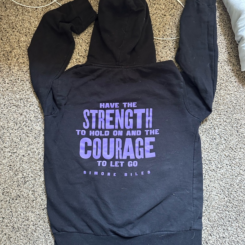 Girls - Simone Biles Gold Over America Tour Hoodie Youth Large Used